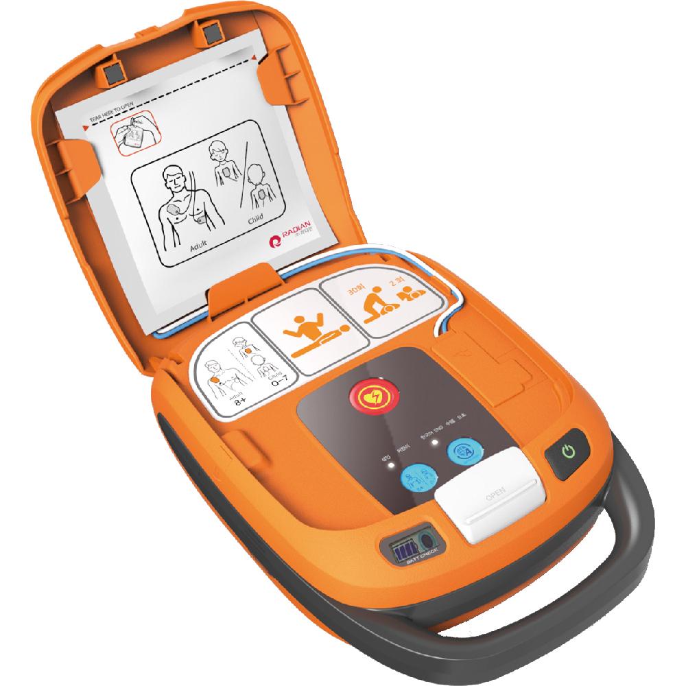 Portable automated external defibrillator CPR AED emergency medical device