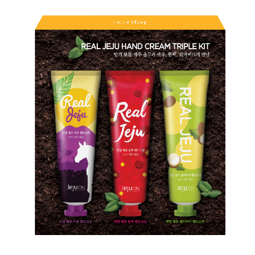Real Jeju Hand Cream Triple Kit | JEJUON,Curcuma,Hand Cream