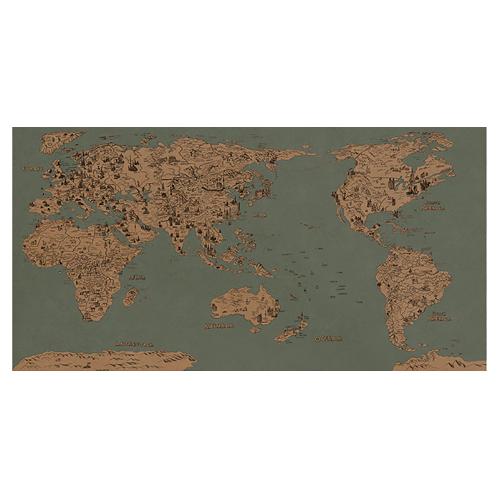 Dream Sky D-MAP Decorative Coloring Painting DIY Paper World Map - VINTAGE