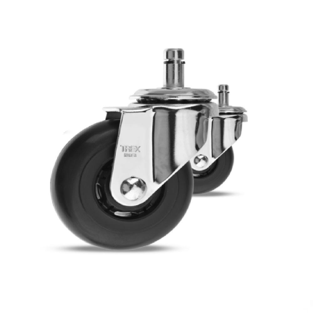 3inch Office Chair Casters for All Floors, High Elastic Urethane with Swivel Caster. G373S-6(A)