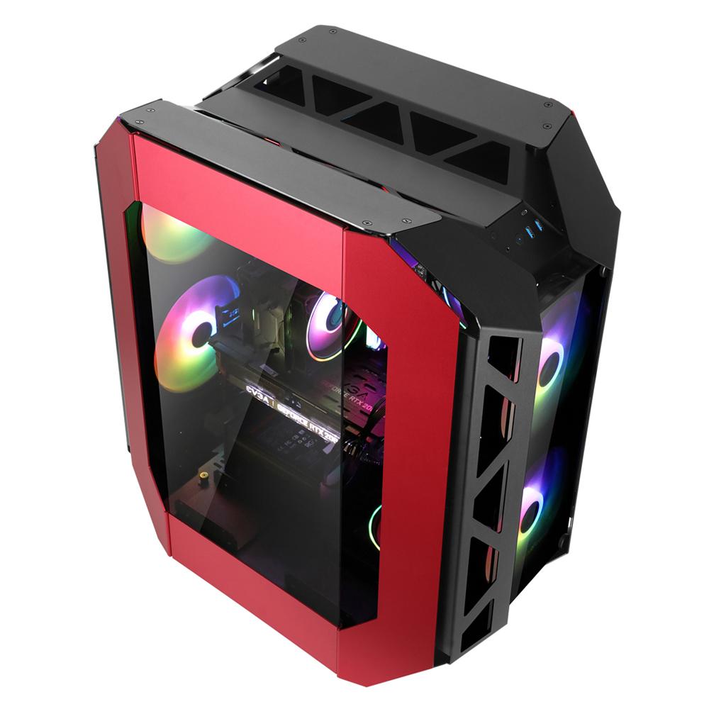 AL1000 SYNC Open-Design Full Tower Case_RED WINE