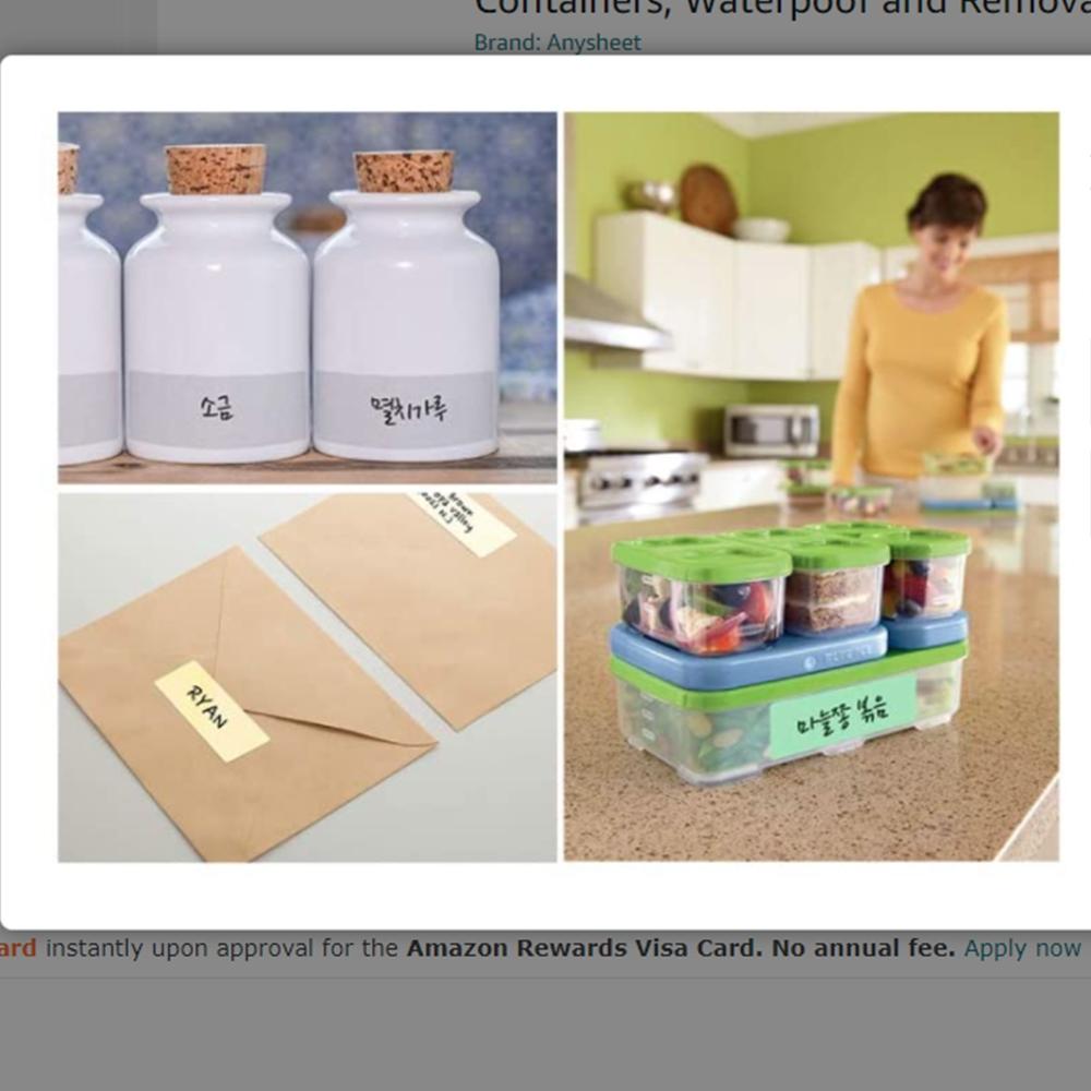 ANYSHEET Fabric Label Sticker A4 (100ct) for Boxes and Containers, Waterpoof Baby Pink