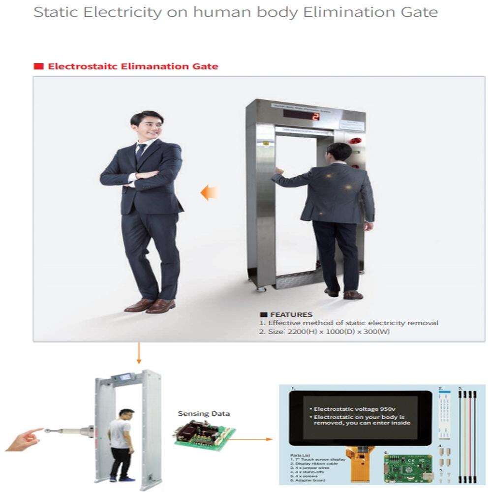 Electrostatic on human body Elimination Gate