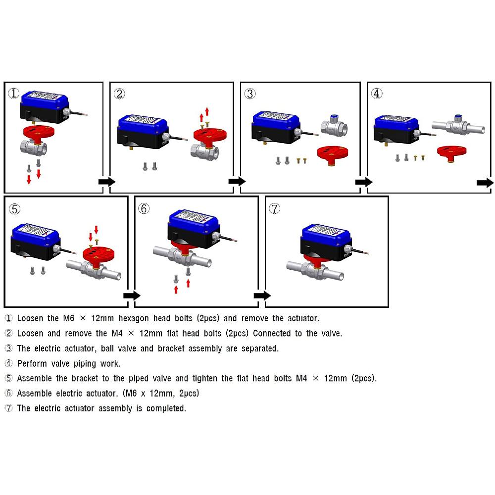 Motorized Ball Valves - 3/4" Ball Valve with 24V DC and 2 Wire Setup