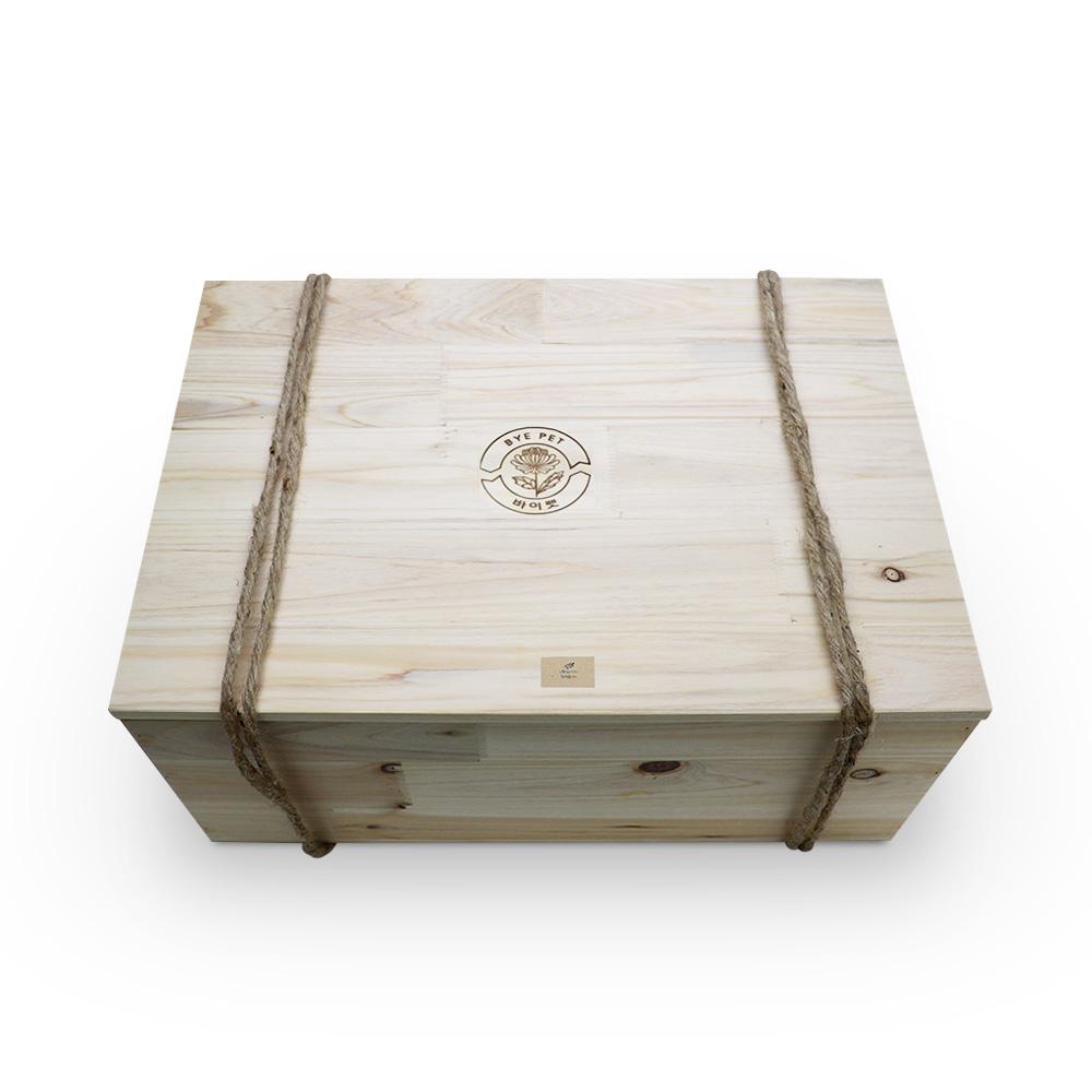 BYEPET Pet wooden coffin for a cremation, natural burial, funeral