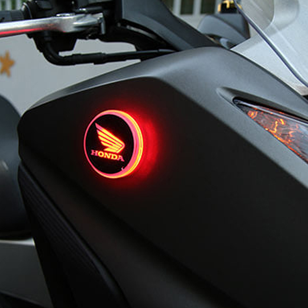 Motorcycle Honda Emblem LED Light badge 2pc 50mm,60mm waterproof