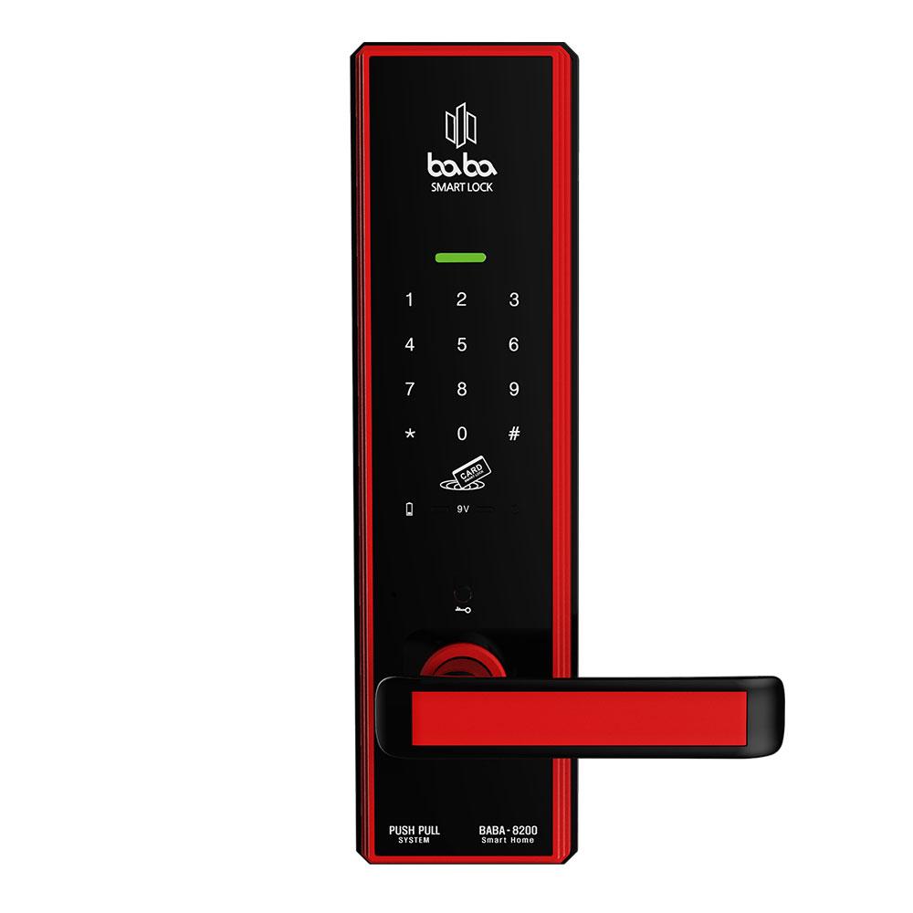 Smart Digital Door Lock BABA-8201 (4-way) 7 Colors Fingerprint Sensor Key Pad