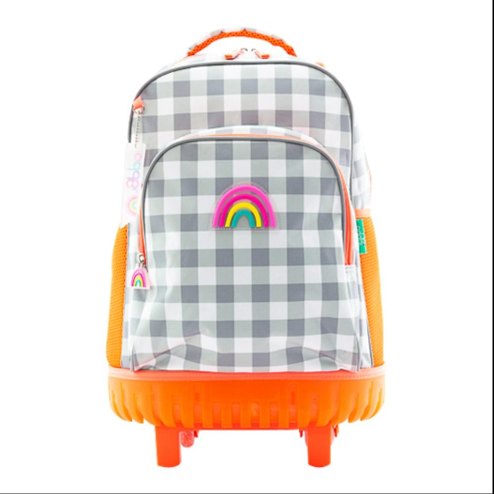 oddbi Happy Check LED Trolley Bag-pink
