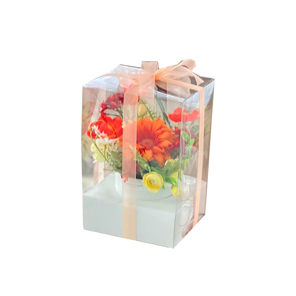 Artificial Poppy Centerpiece  (Coral Sunset)