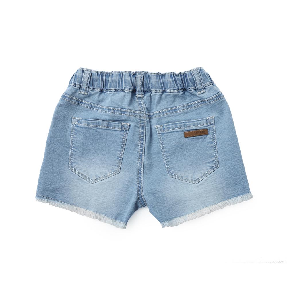 Half-length denim pants