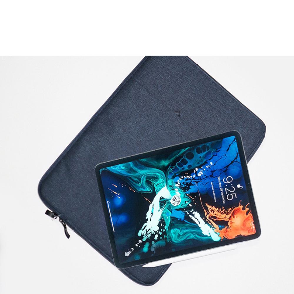 FLUX  laptop pouch slim canvas for 13 inch  and 15 inch  (gray, navy)