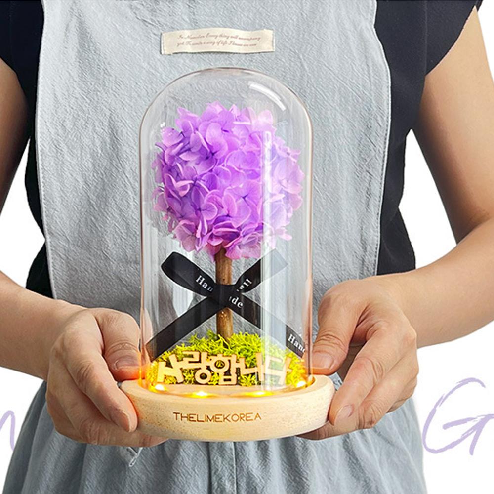 LED purple glass dome mood light attractive color