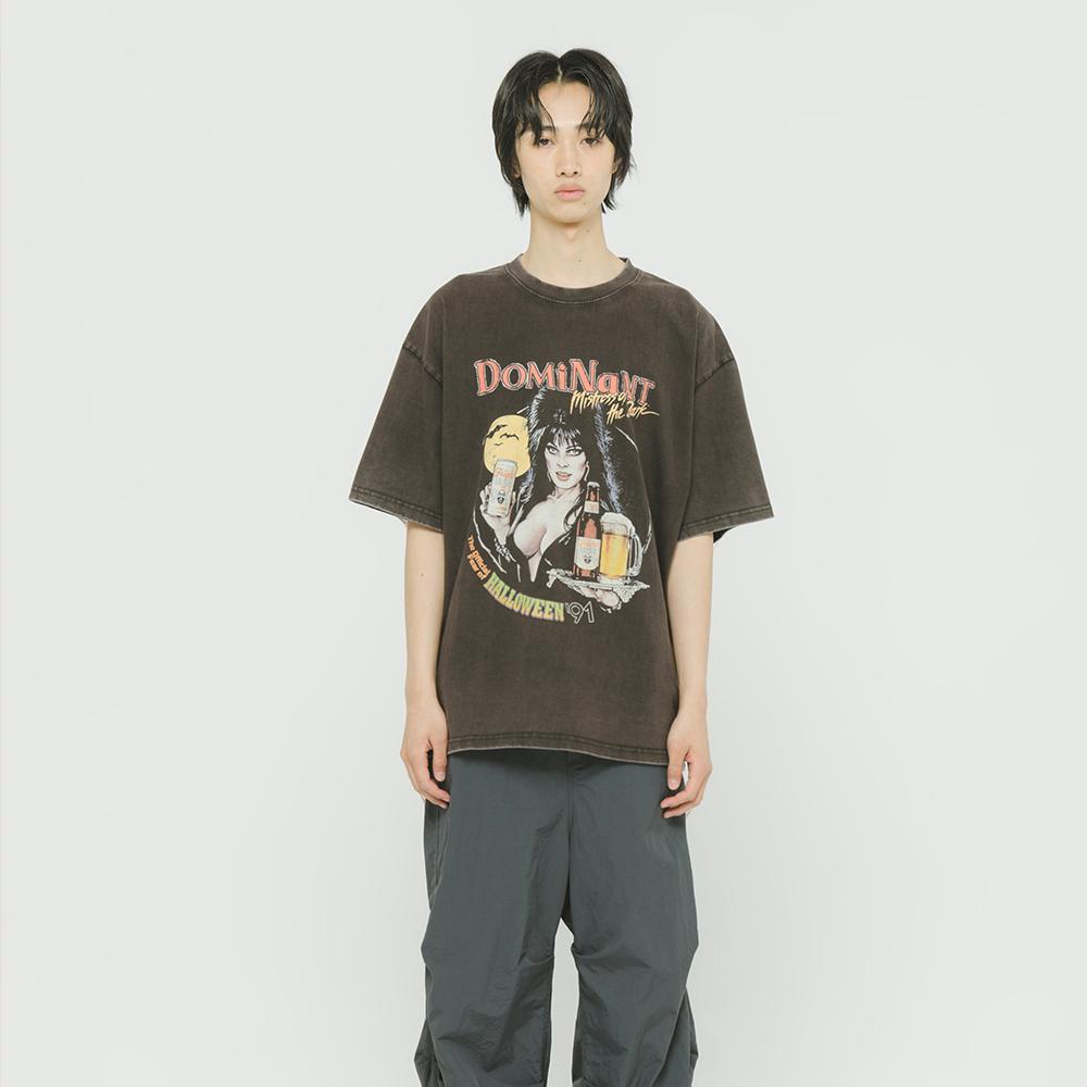 VINTAGE WASHING ELVIRA T-shirts BLACK