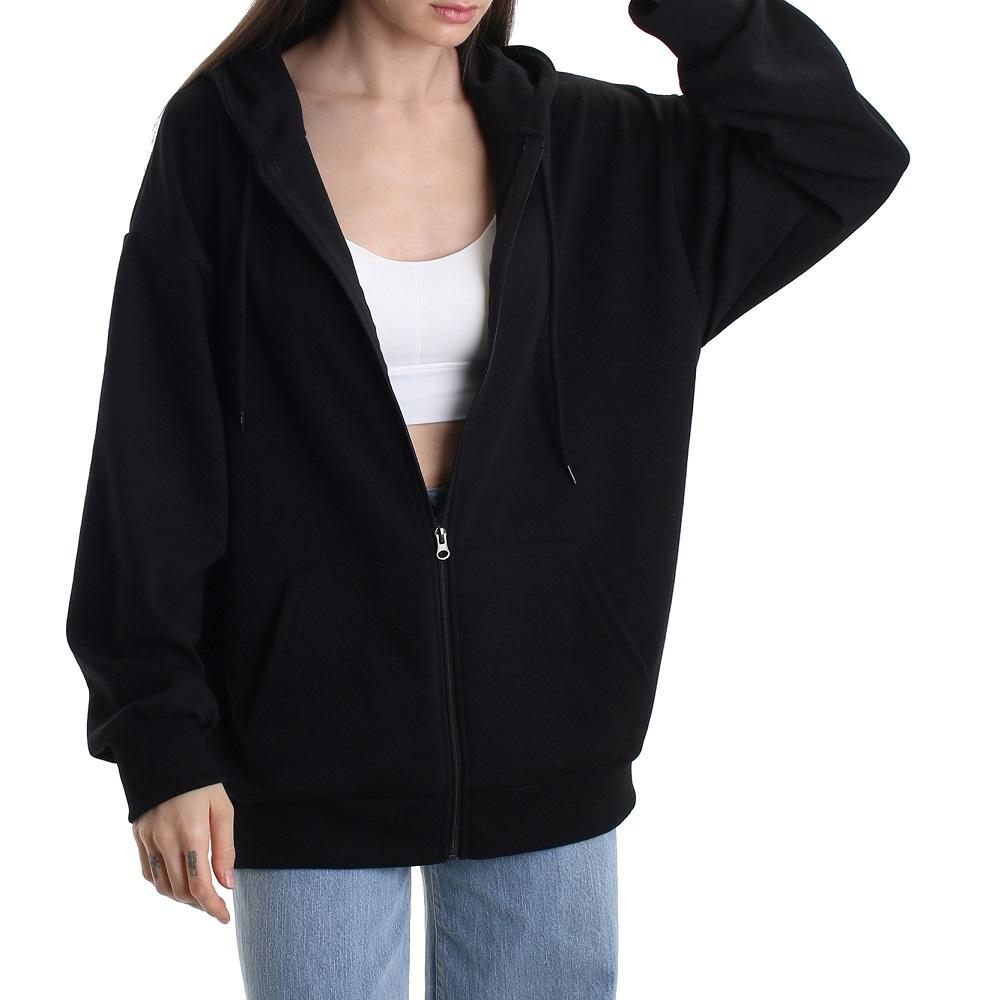 Women's Active Zip Up Hoodie, Oversized Loose Casual Jacket