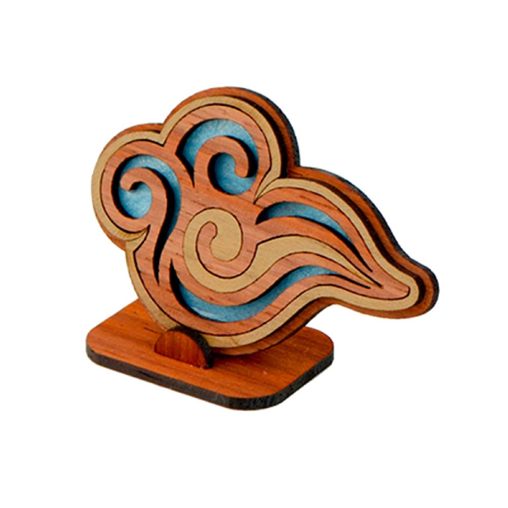 Korean Traditional Patterned Wooden Diffuser Holder / Clouds