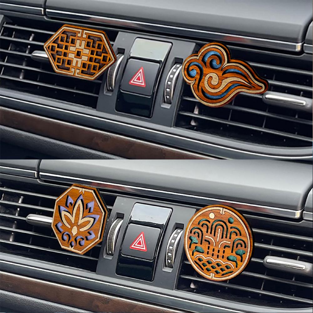 Korean Traditional Patterned Wooden Diffuser Holder / Lotus