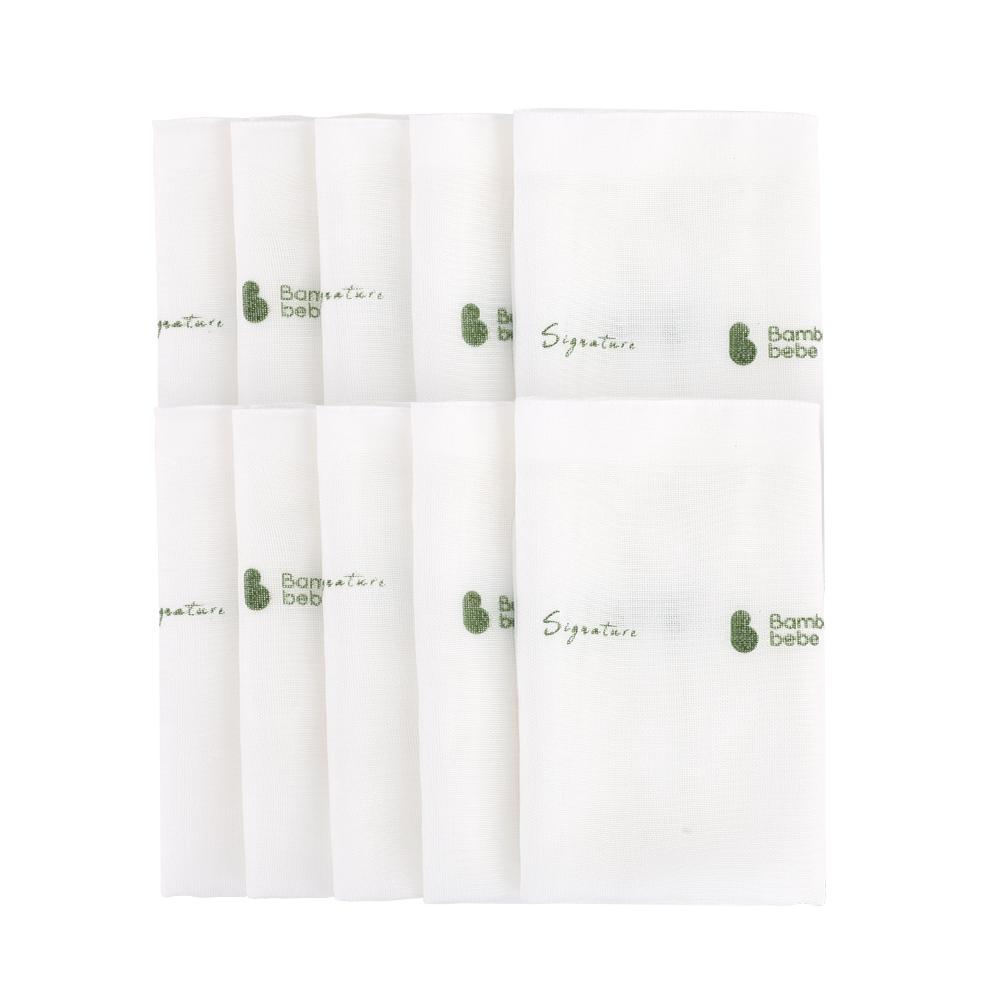 Bamboo Signature Gauze Handkerchief