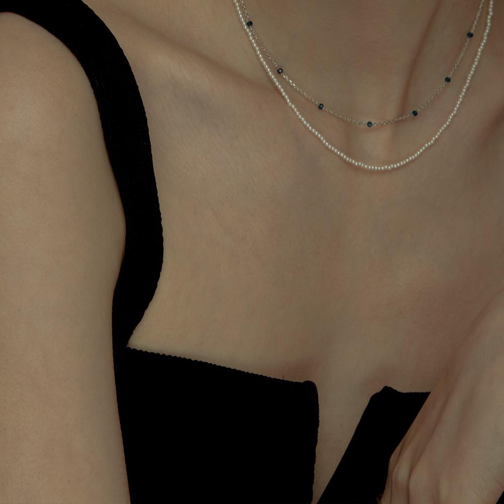 Blue d Sliver Necklace