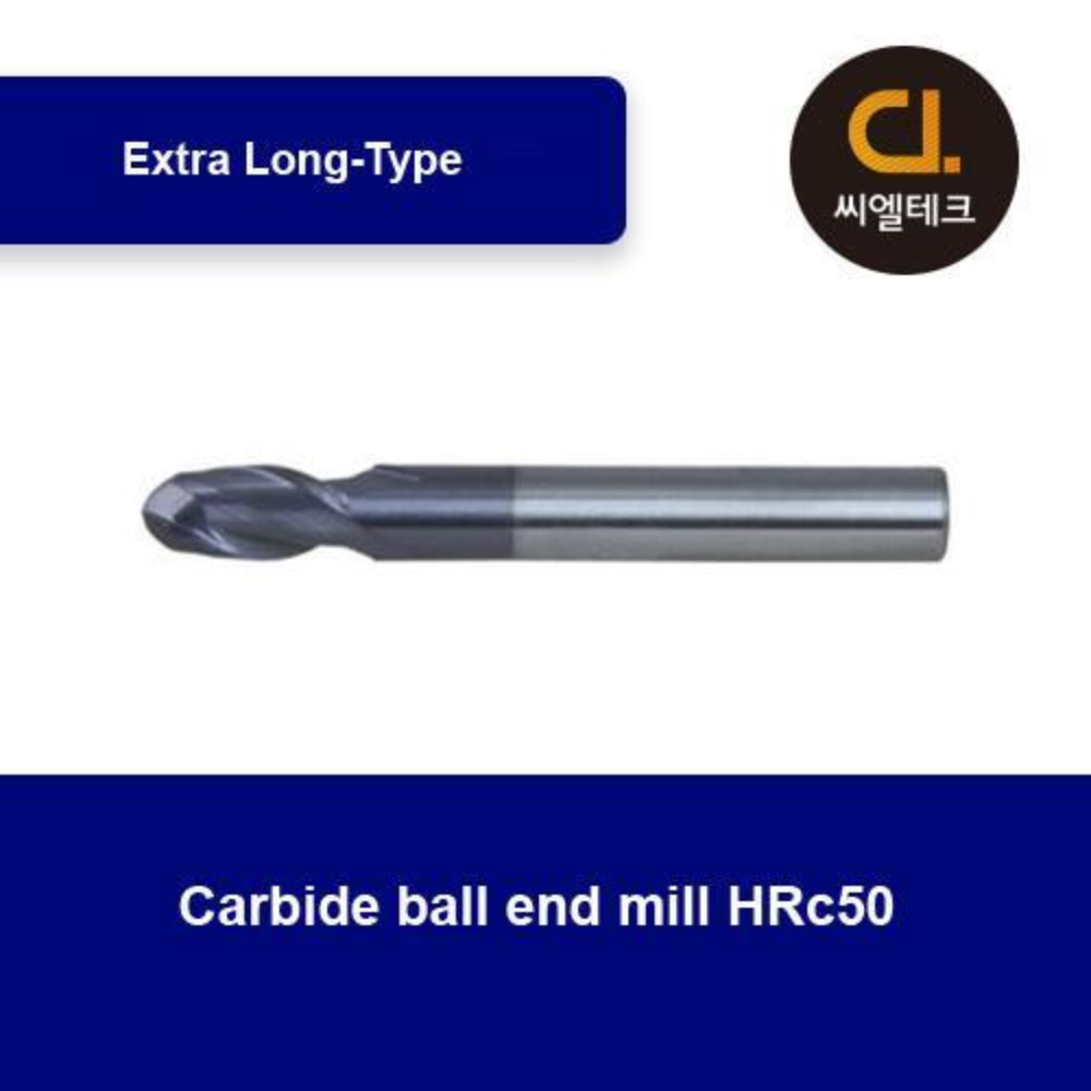 Carbide Flat End Mill (2-flute, 4-flute) HRC50(Extra Long-Type)