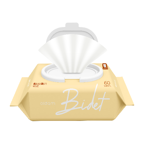 Oldam Beige Bidet Wipes